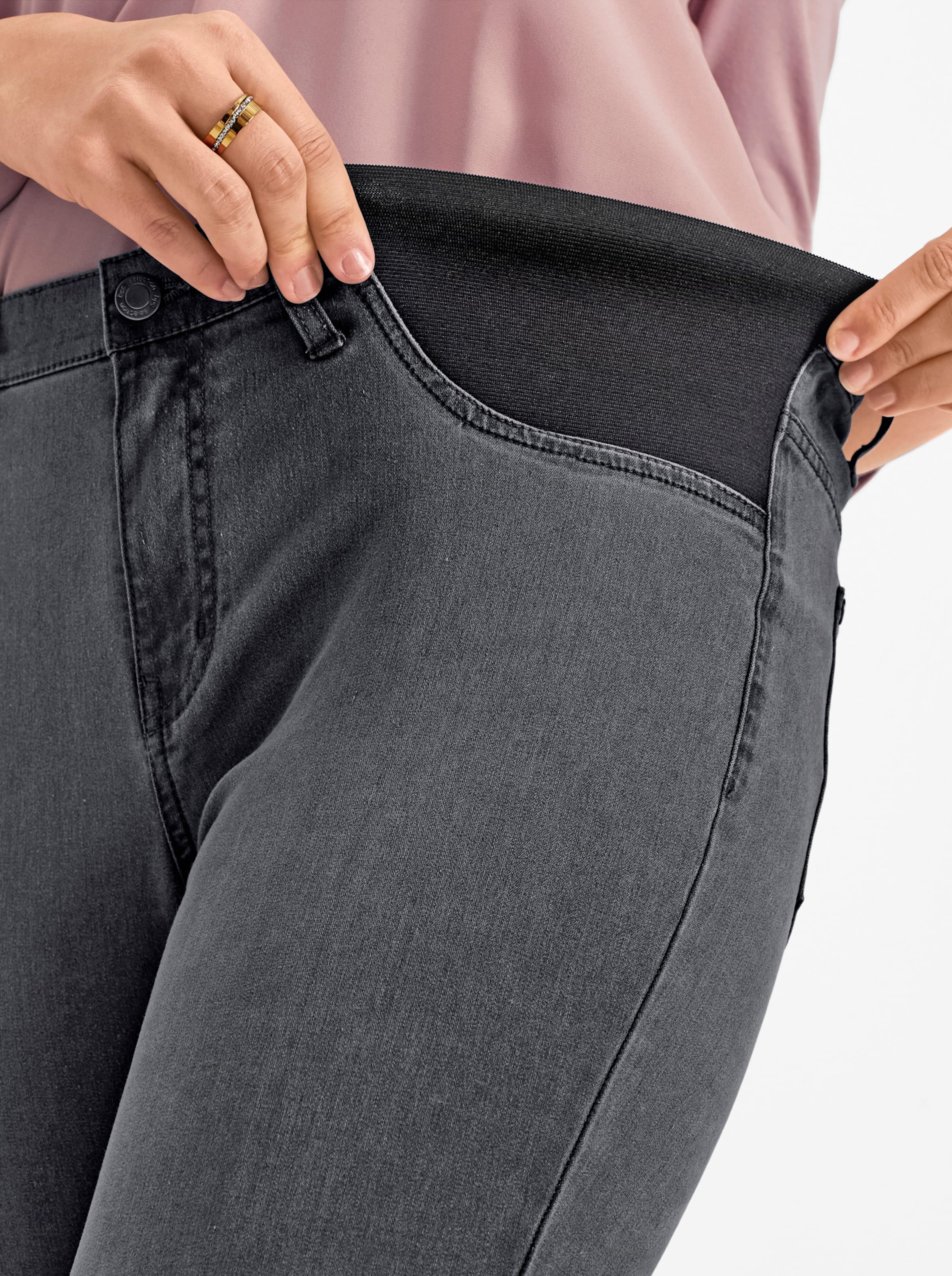 Jeans in anthrazit-denim