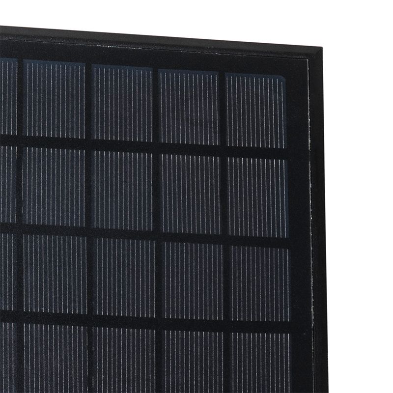 Buiten wandlamp zwart met dimlicht en sensor op solar - Charlotte
