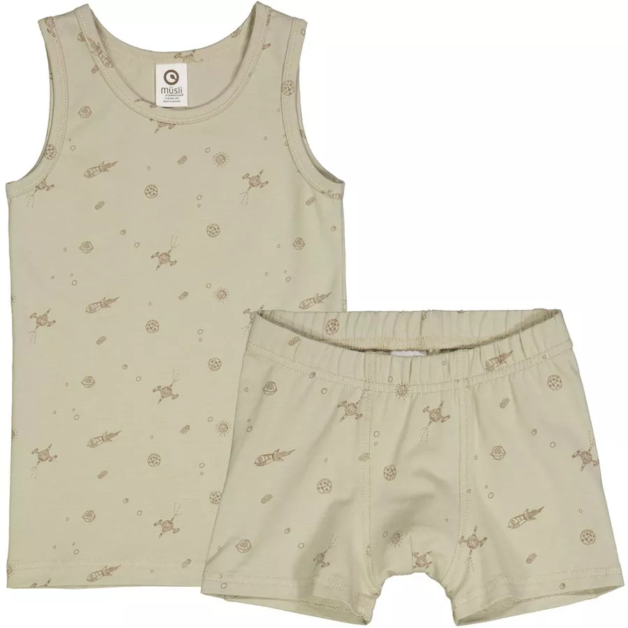 Müsli Unterwäscheset Boxer Desertgreencashew