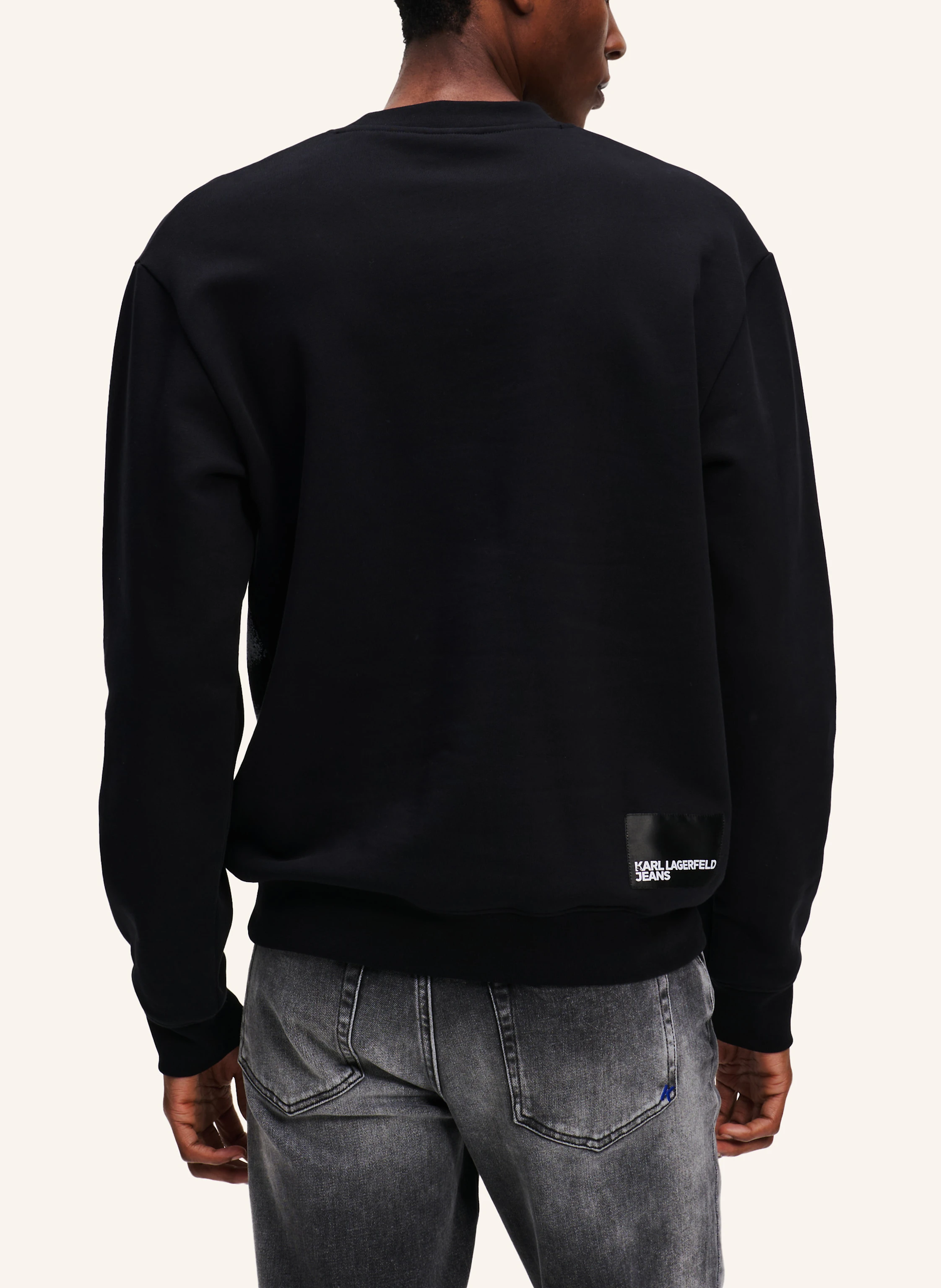 KARL LAGERFELD JEANS KLJ MONOGRAM BLEACHED SWEATSHIRT