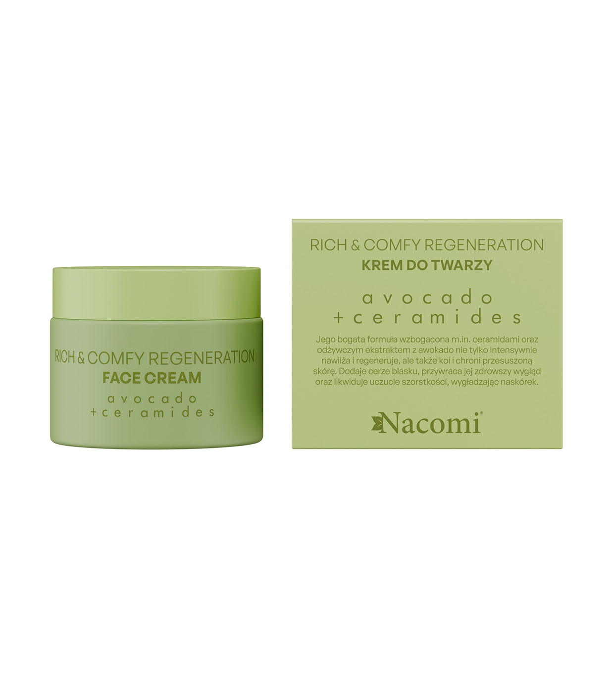Nacomi - *Rich & Comfy Regeneration* - Creme facial regenerador com abacate e ceramidas