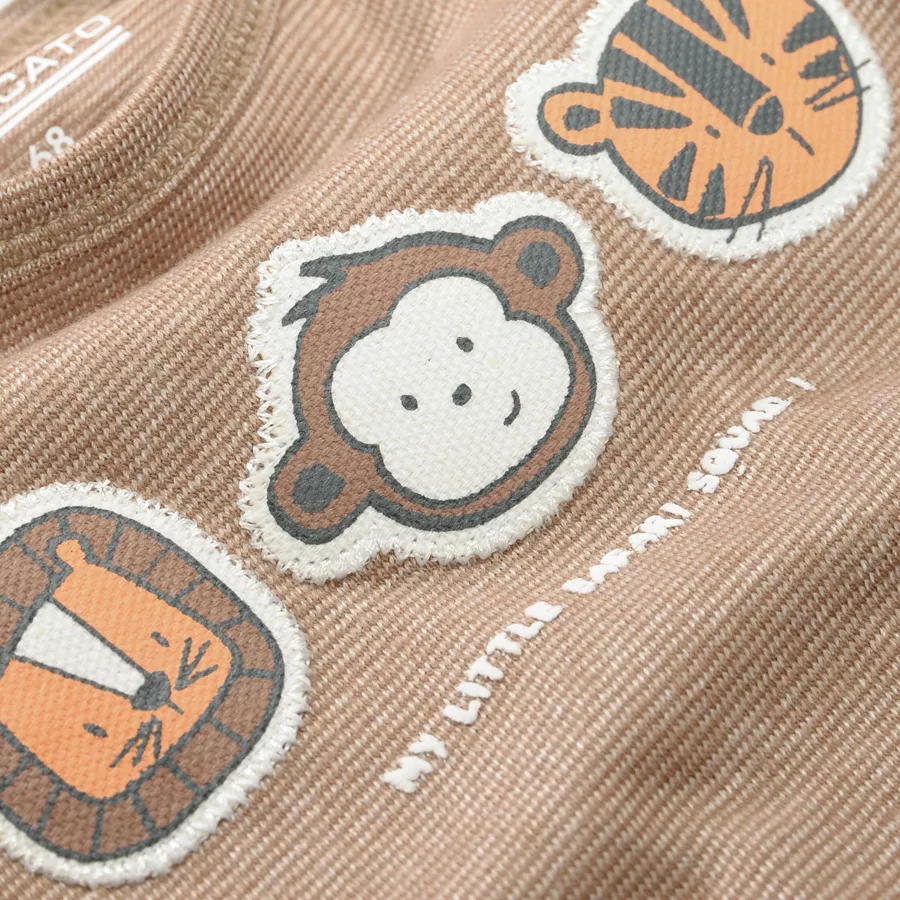 Staccato T-Shirt toffee strukturiert