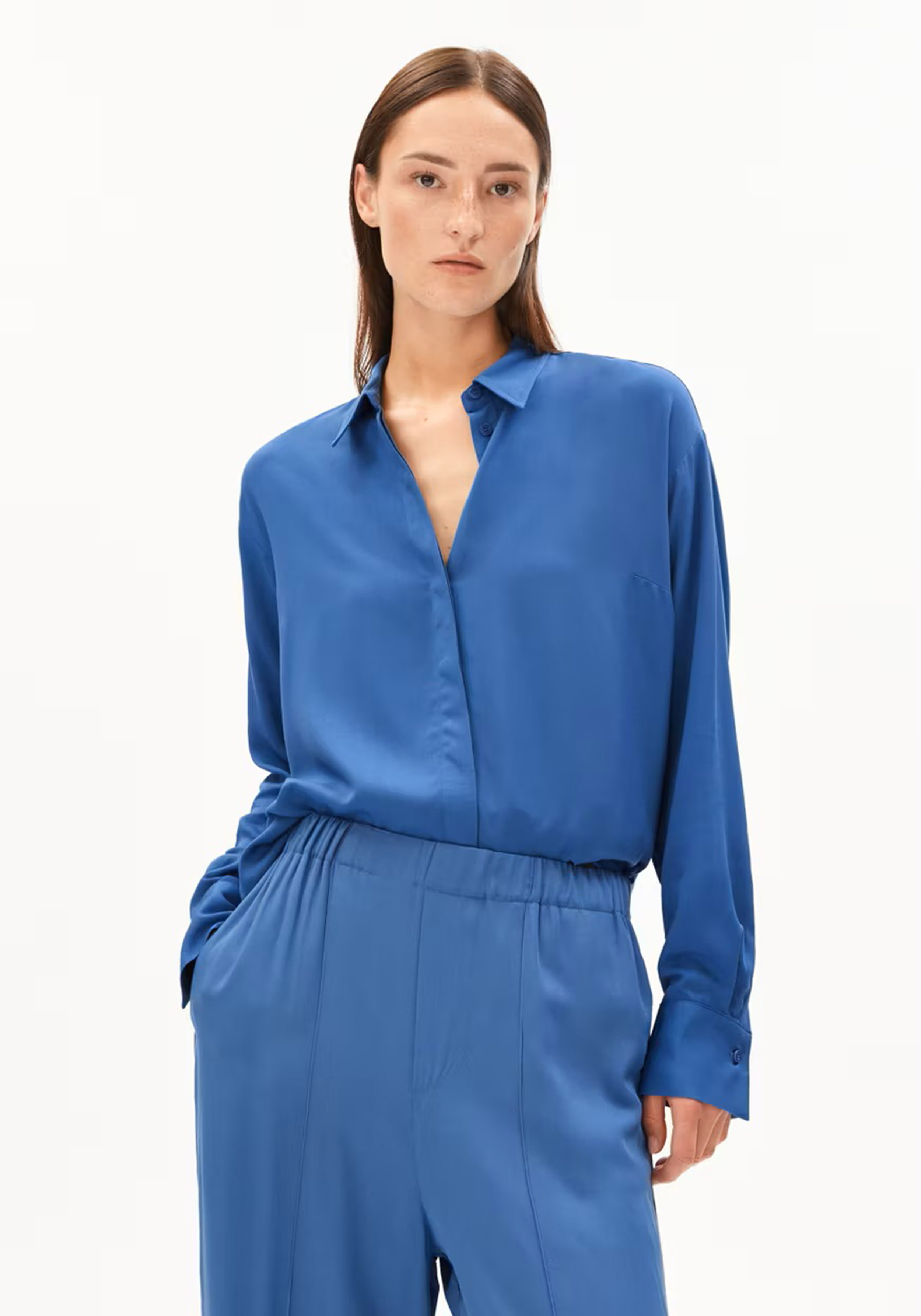 Armedangels Bluse Larisaana Longsleeve Dark Morning