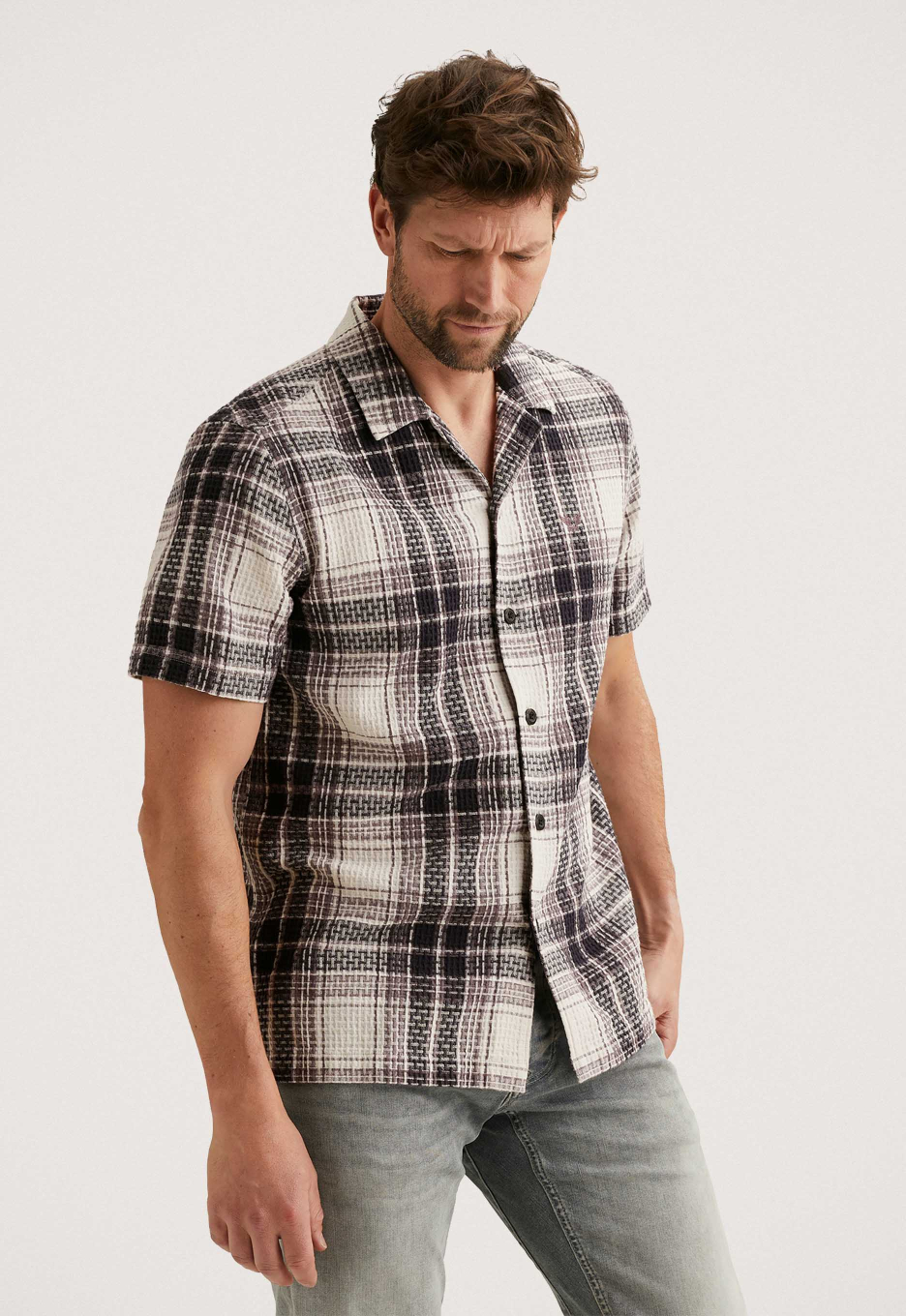 PME Legend PSIS2603262 Short Sleeve Shirt Waffle Bi