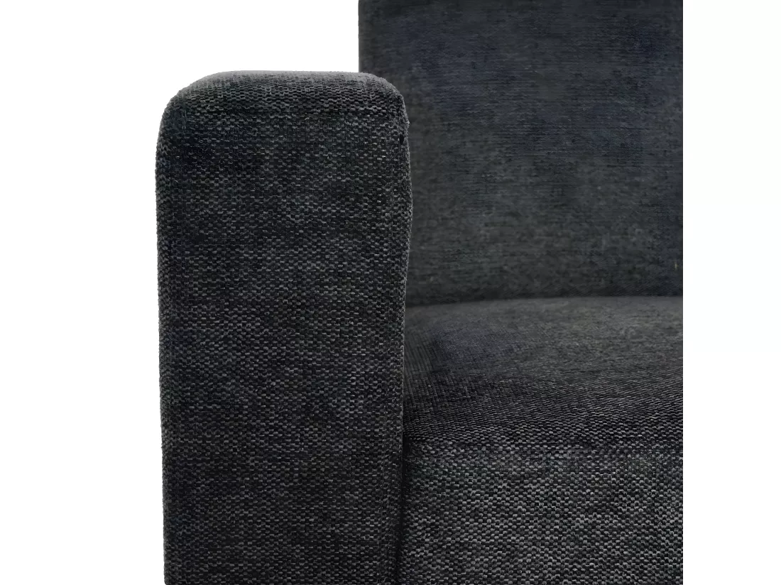 Canapé modulaire 4 places Moncalieri, gris anthracite