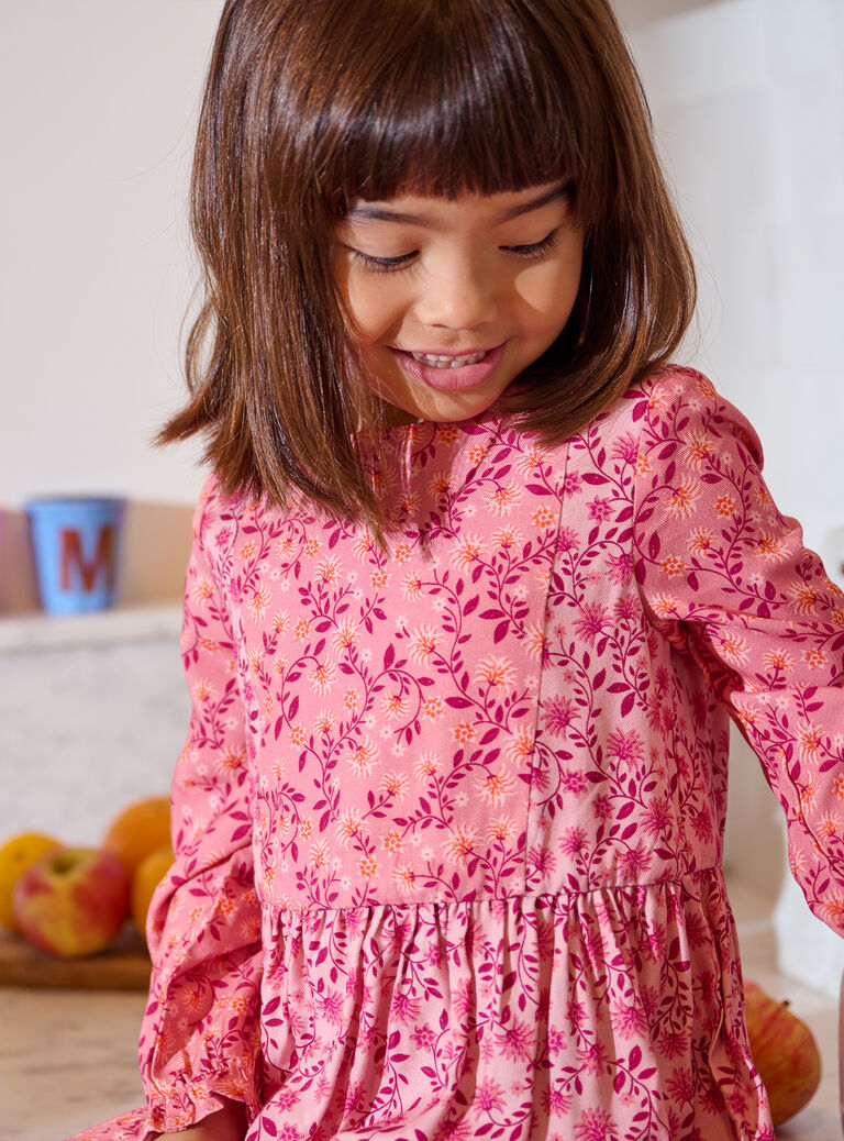 Robe terracotta à imprimé fleuri