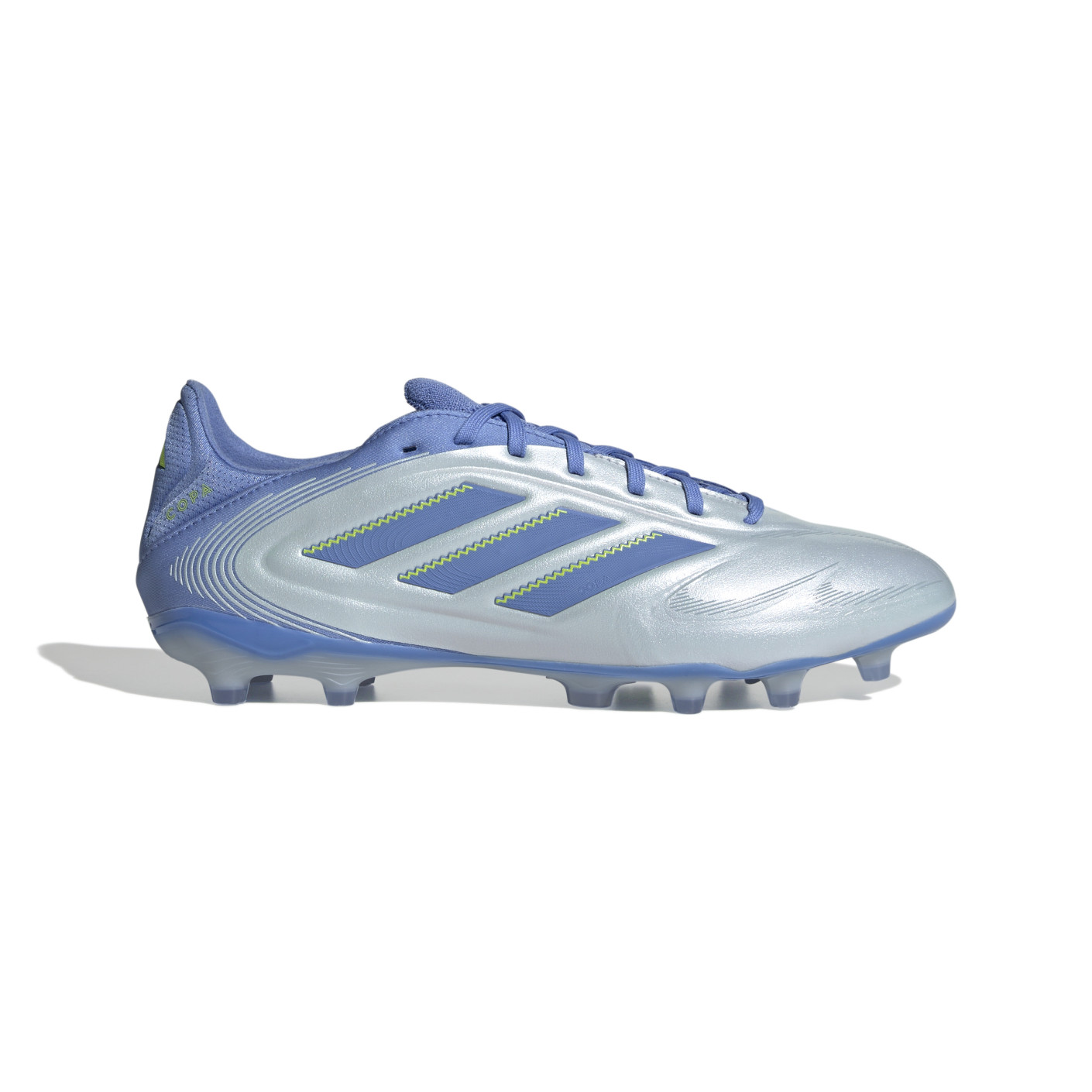 Adidas Copa Pure III Pro Gras Voetbalschoenen (FG) Blauw Grijs Neongeel