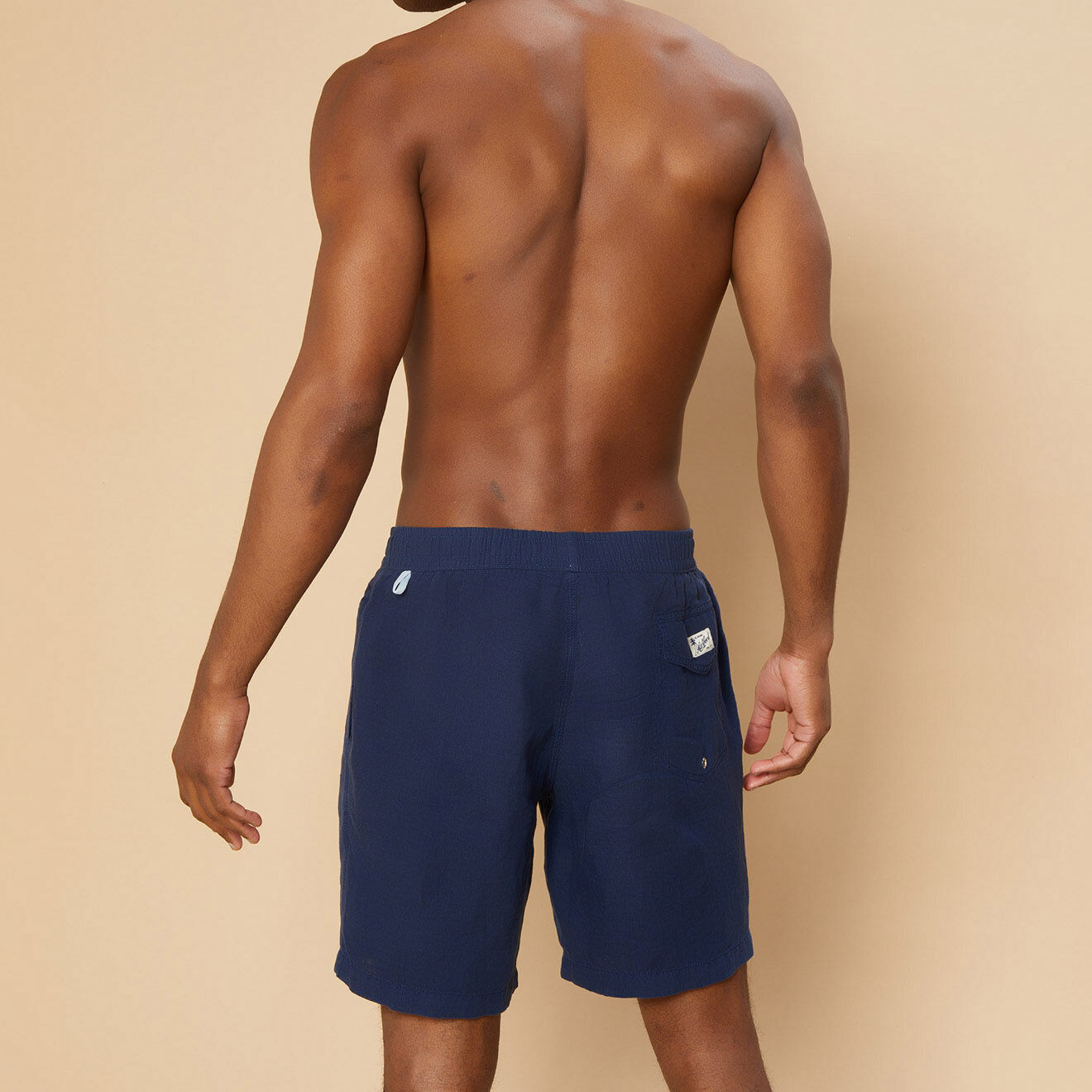 Hartford Short de Bain 100% Lin deep bleu