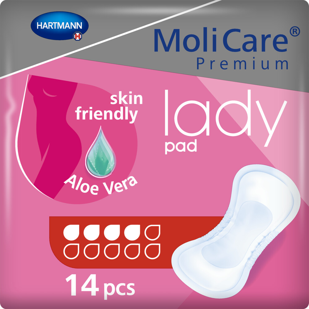 4x Molicare Premium Lady Pad 4 Druppels 782 ml Absorptie14 stuks