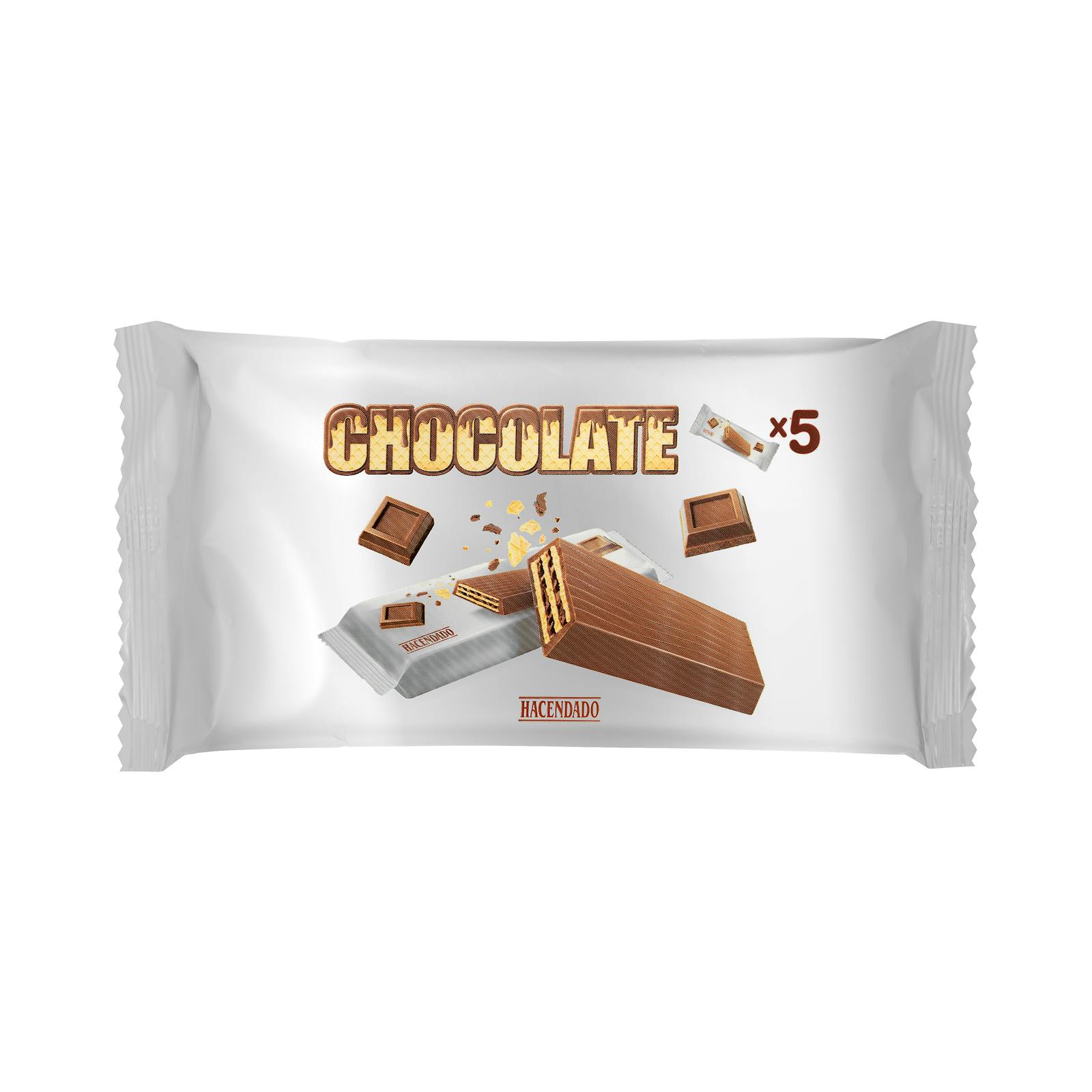 Barres croustillantes Hacendado enrobées de chocolat au lait