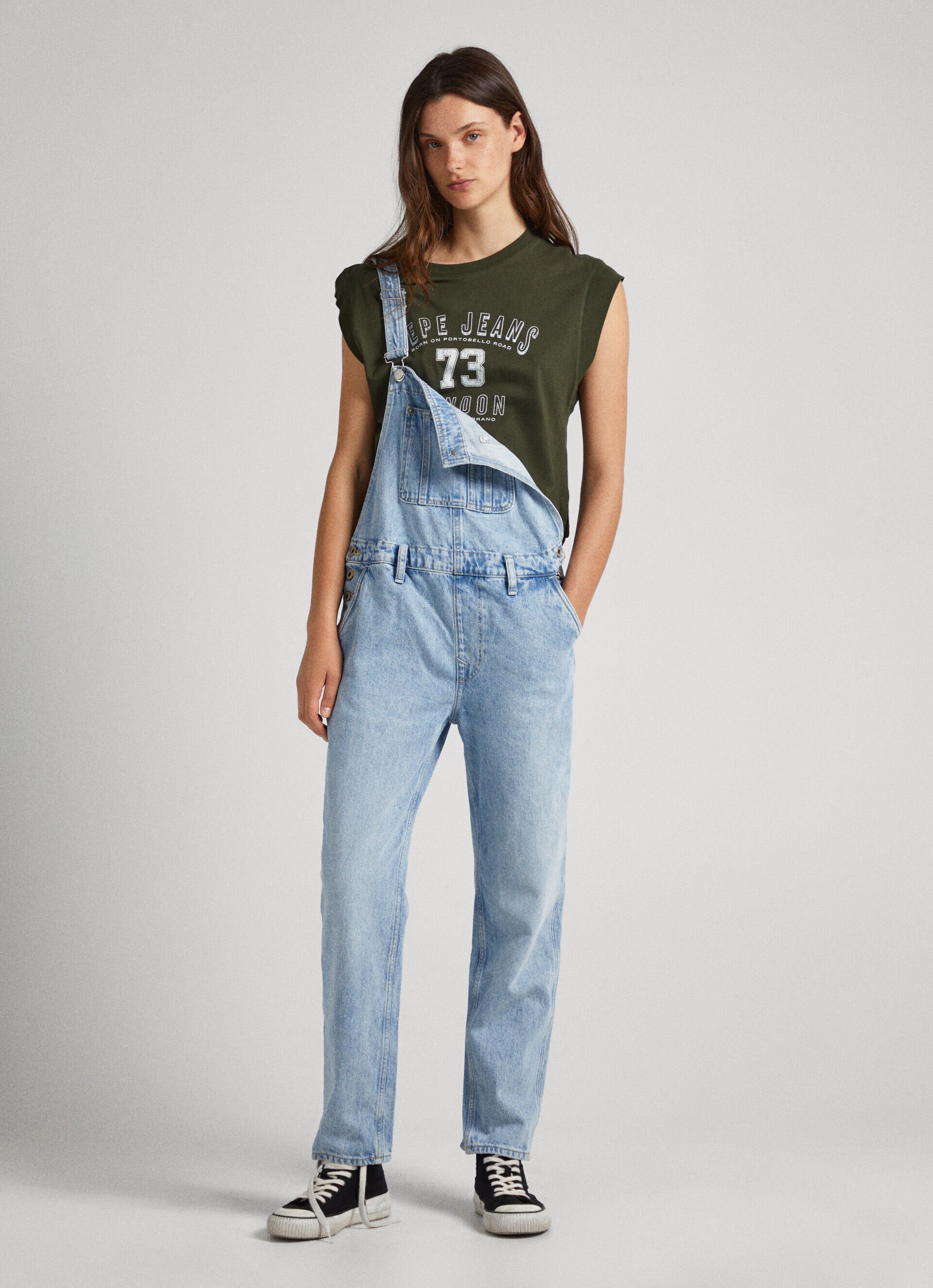 MACACÃO JEANS COM ALÇAS - jeans