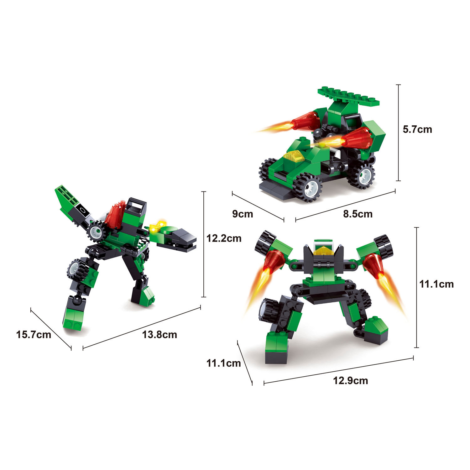 Titans Robot Bouwblokjes Bouwset 3 in 1