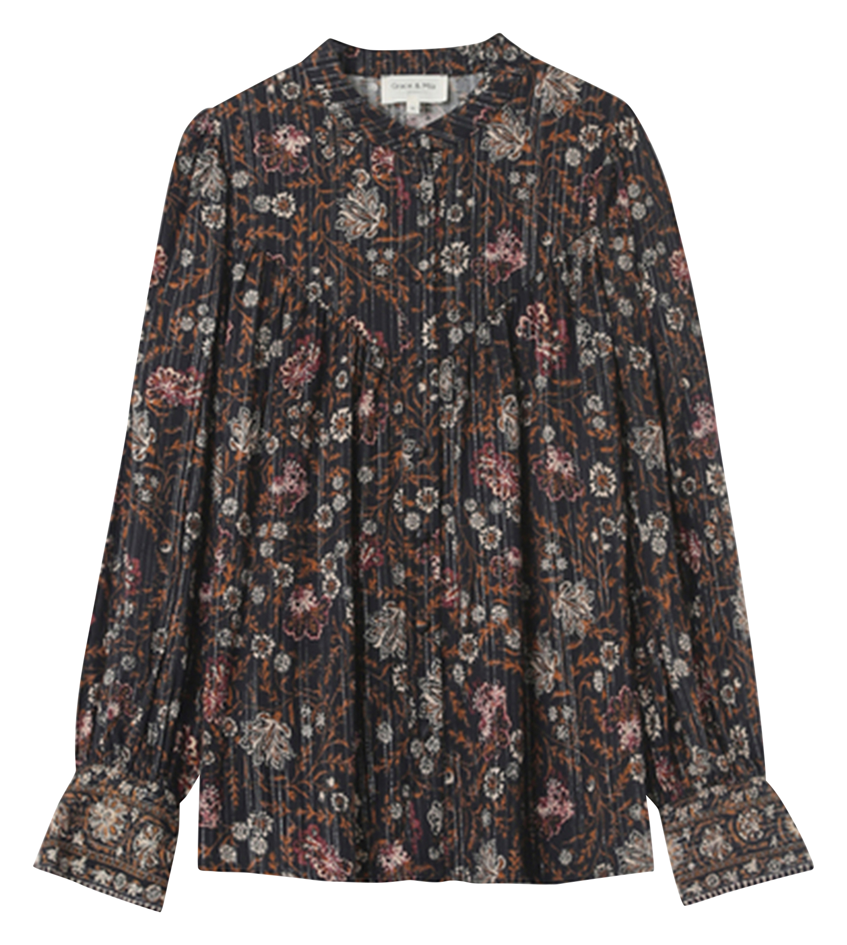 NUNCAS - Blouse col rond | Noir