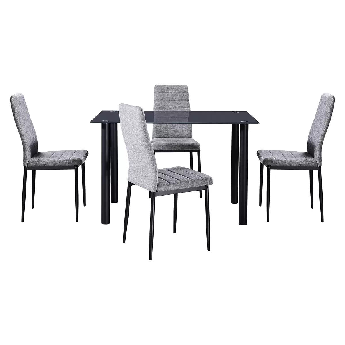 Tischgruppe Wels Best Price grau,schwarz