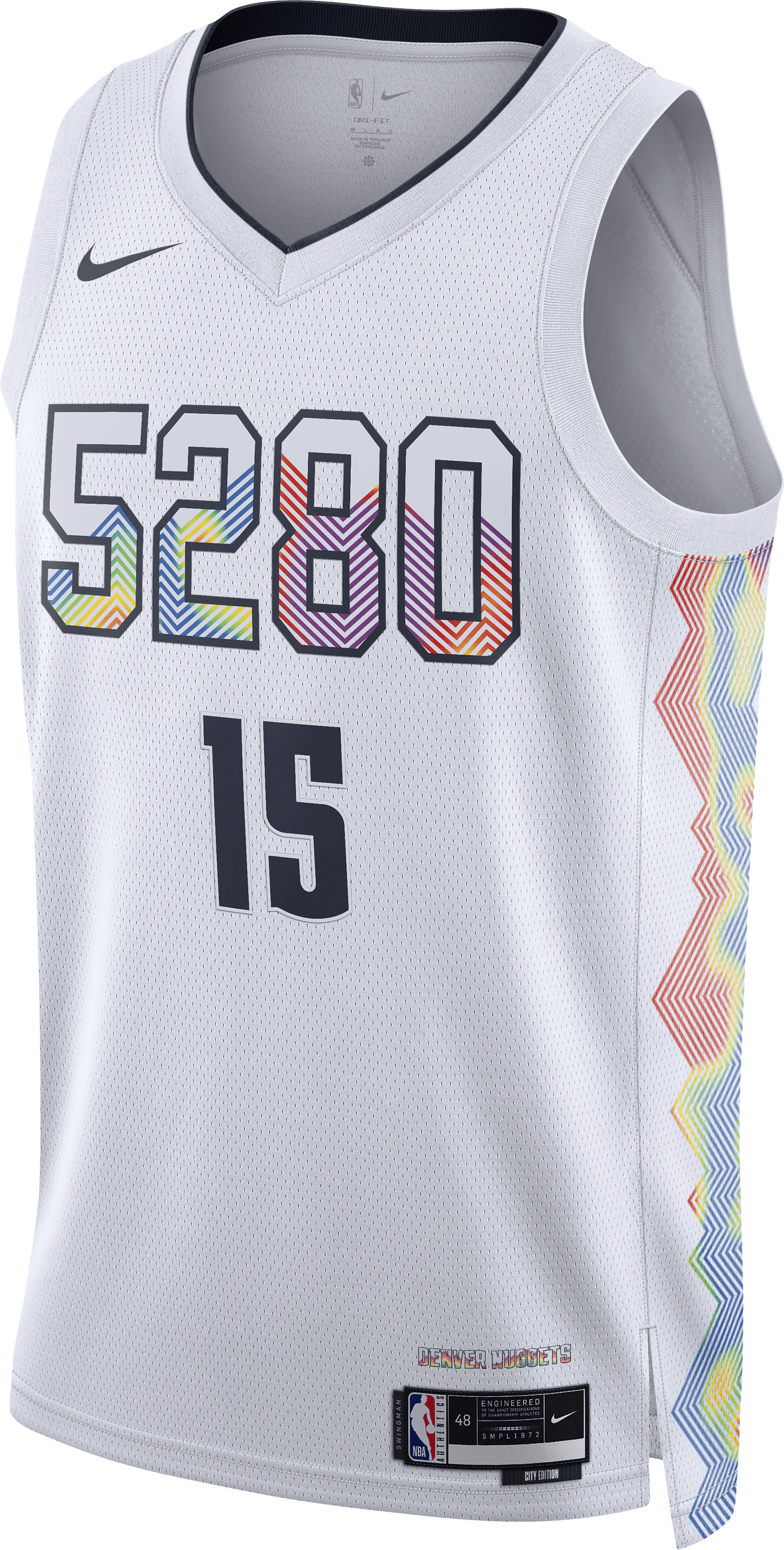 Nike Denver Nuggets Swingman Trikot 2024 Weiss F101