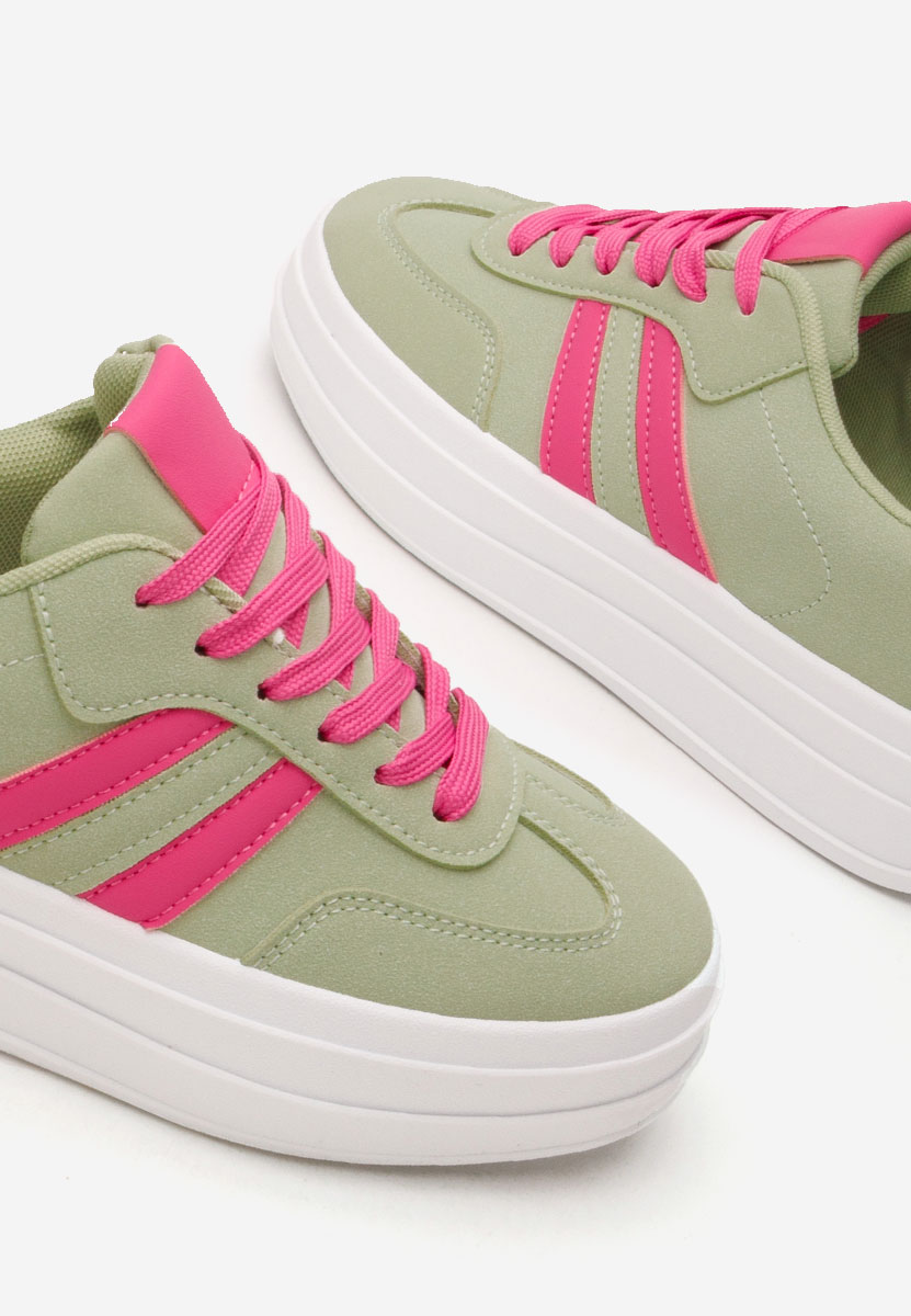 Baskets pour femme vert Allyna