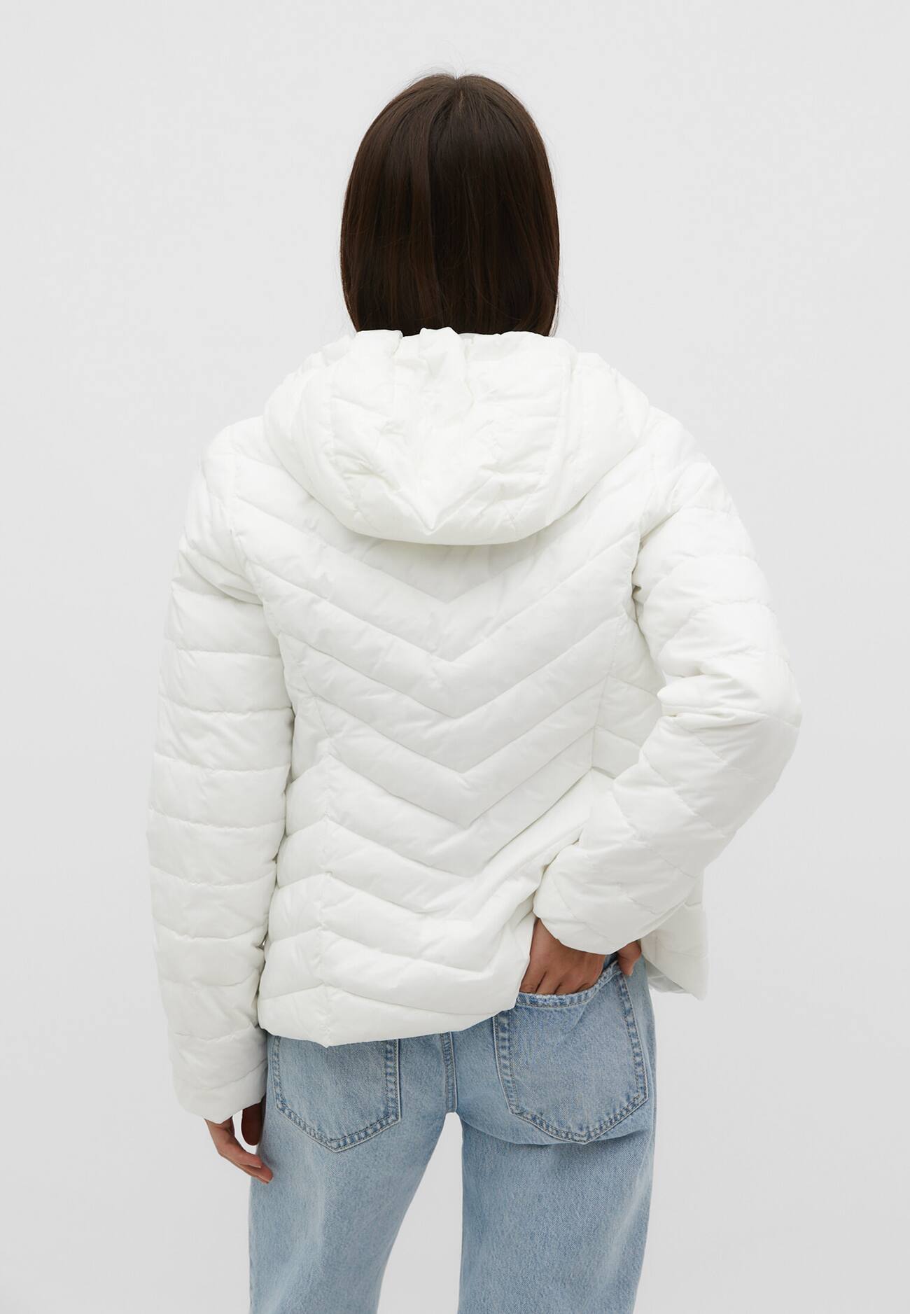 Jaqueta puffer com capuz