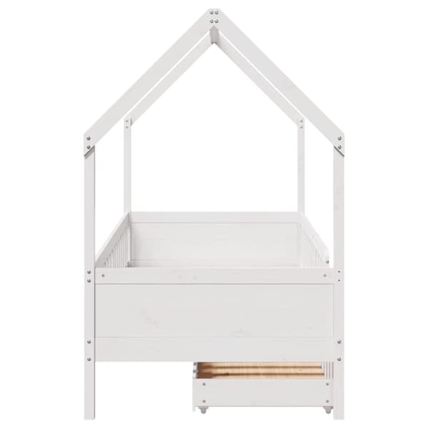 vidaXL Barnesengeramme med skuffer 90x190 cm heltre furu