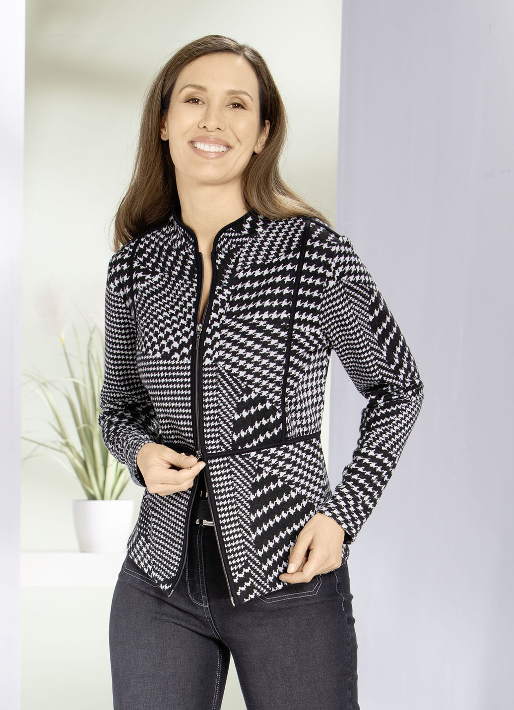 Flauschige Blusenjacke