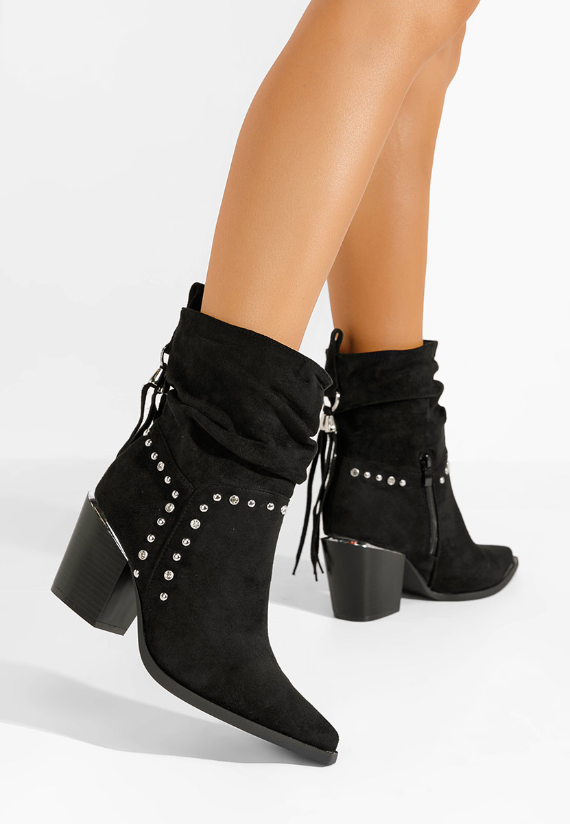 Bottines western femme noires Madisin