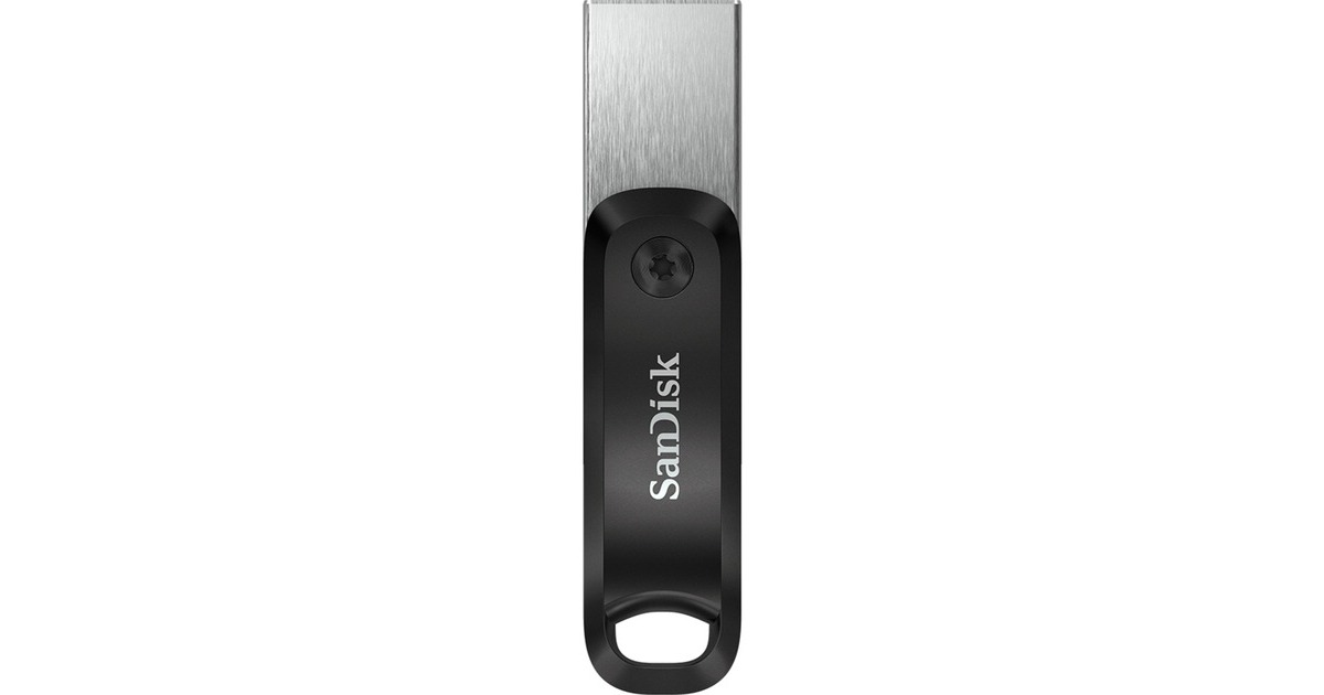 SanDiskiXpand Go 256 GB usb-stick  (Zwart/zilver, USB-A 3.2 Gen 1, Apple Lightning Connector)