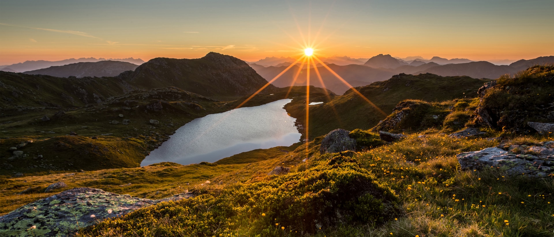 BÖNNINGHOFF Kunstdruck auf Keilrahmen BERGSEE 140x60cm
