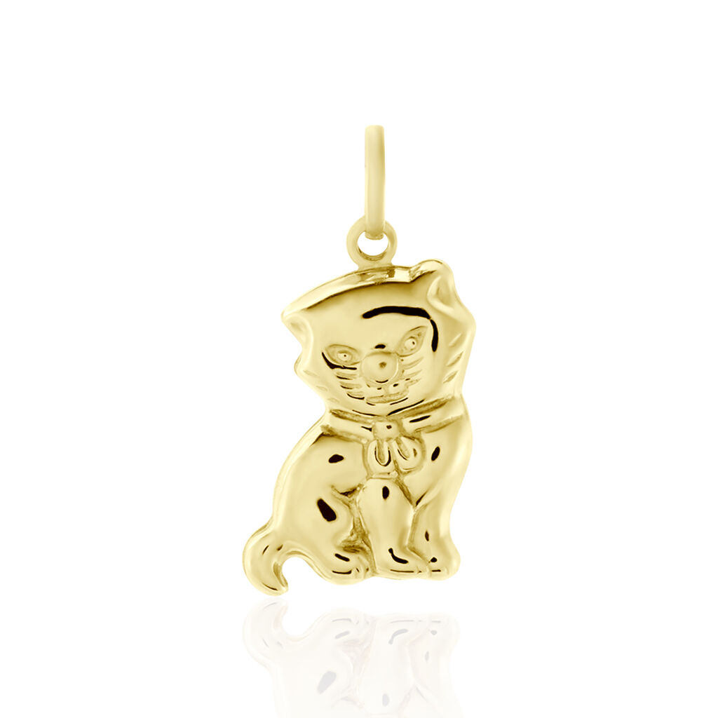 Pendentif Egee Chat Or Jaune