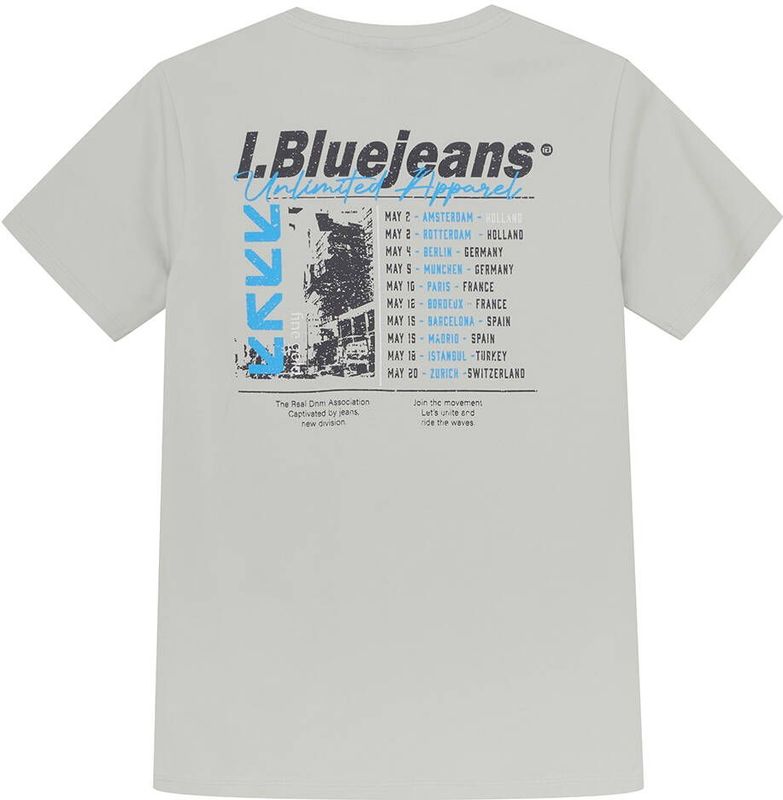 Indian Blue Jeans - T-shirt - Blauw - Zachte Stof