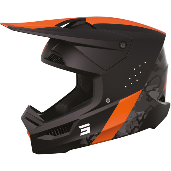 Shot - Casque Race Camo Noir Mat / Orange