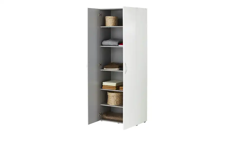Schrank, 2-türig Multischrank-System 70 cm Weiß