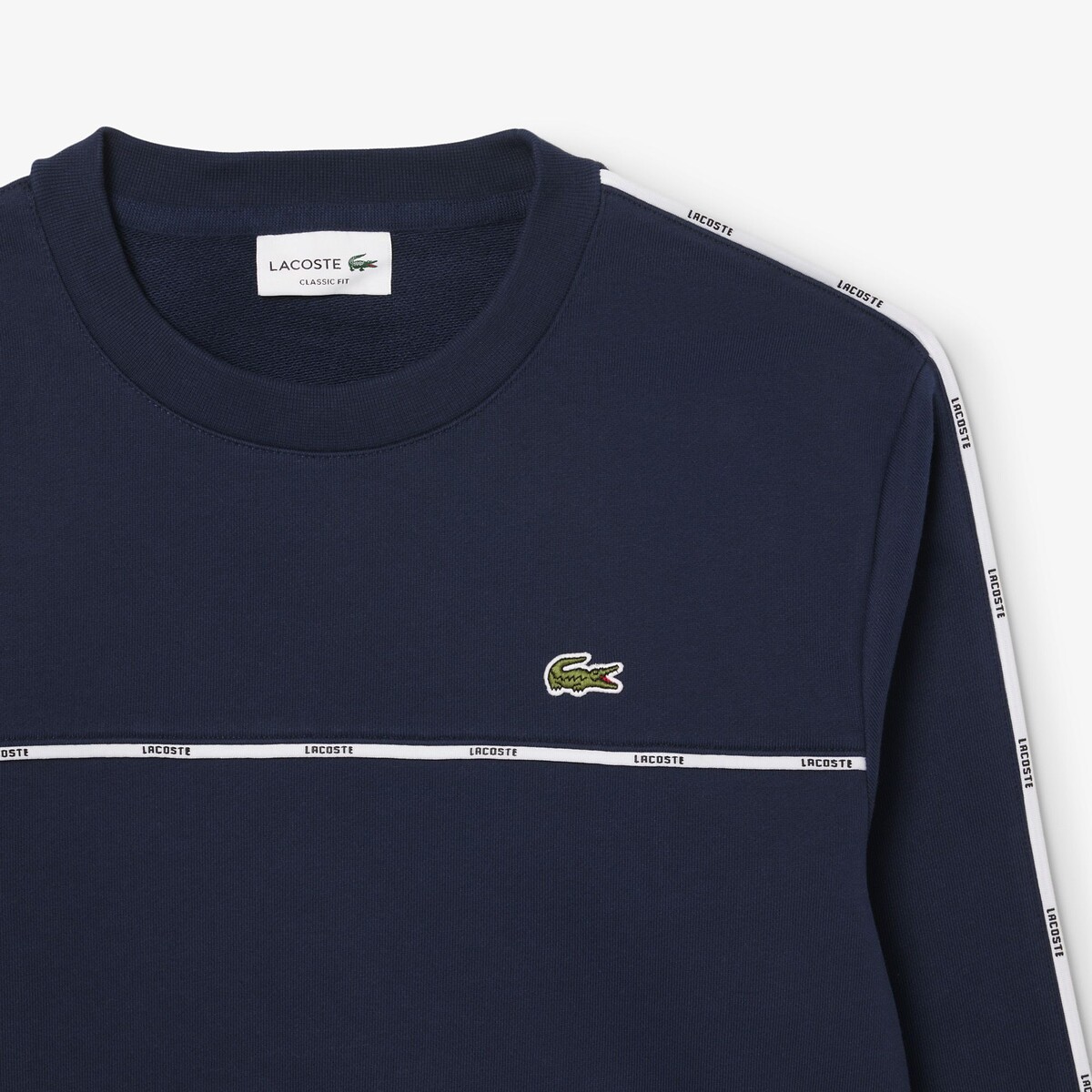 Suéter Lacoste com gola redonda e detalhes Lacoste