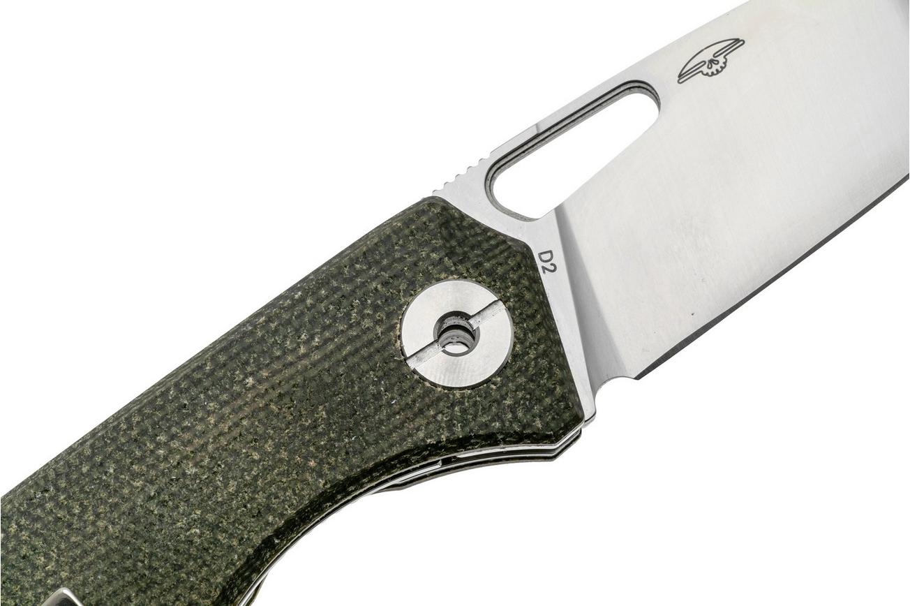Real Steel Sidus, 7461M, D2 Green Micarta, zakmes