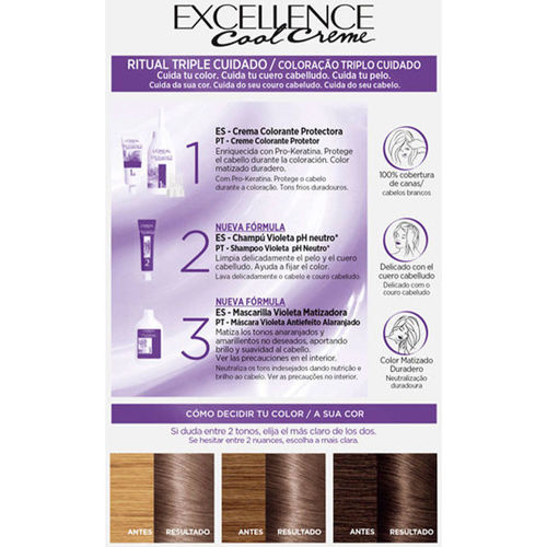 L'oréal - Excellence Creme Tinte 7,11-rubio Ceniza Intenso