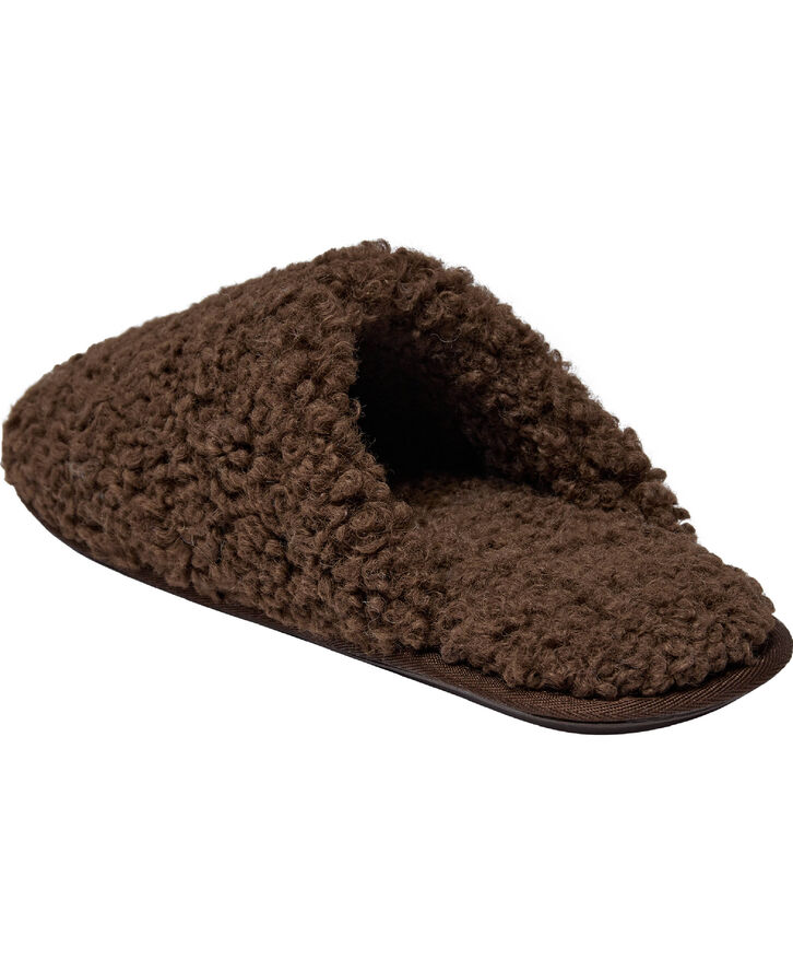 Magasin du Nord Collection Slipper in Curly upper - Dark Brown Dark brown