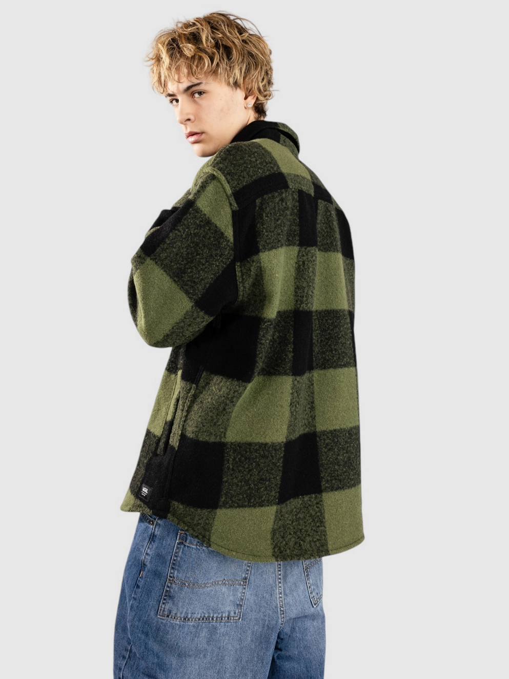 Vans Denby Fuzzy Shacket Shirt black/loden green