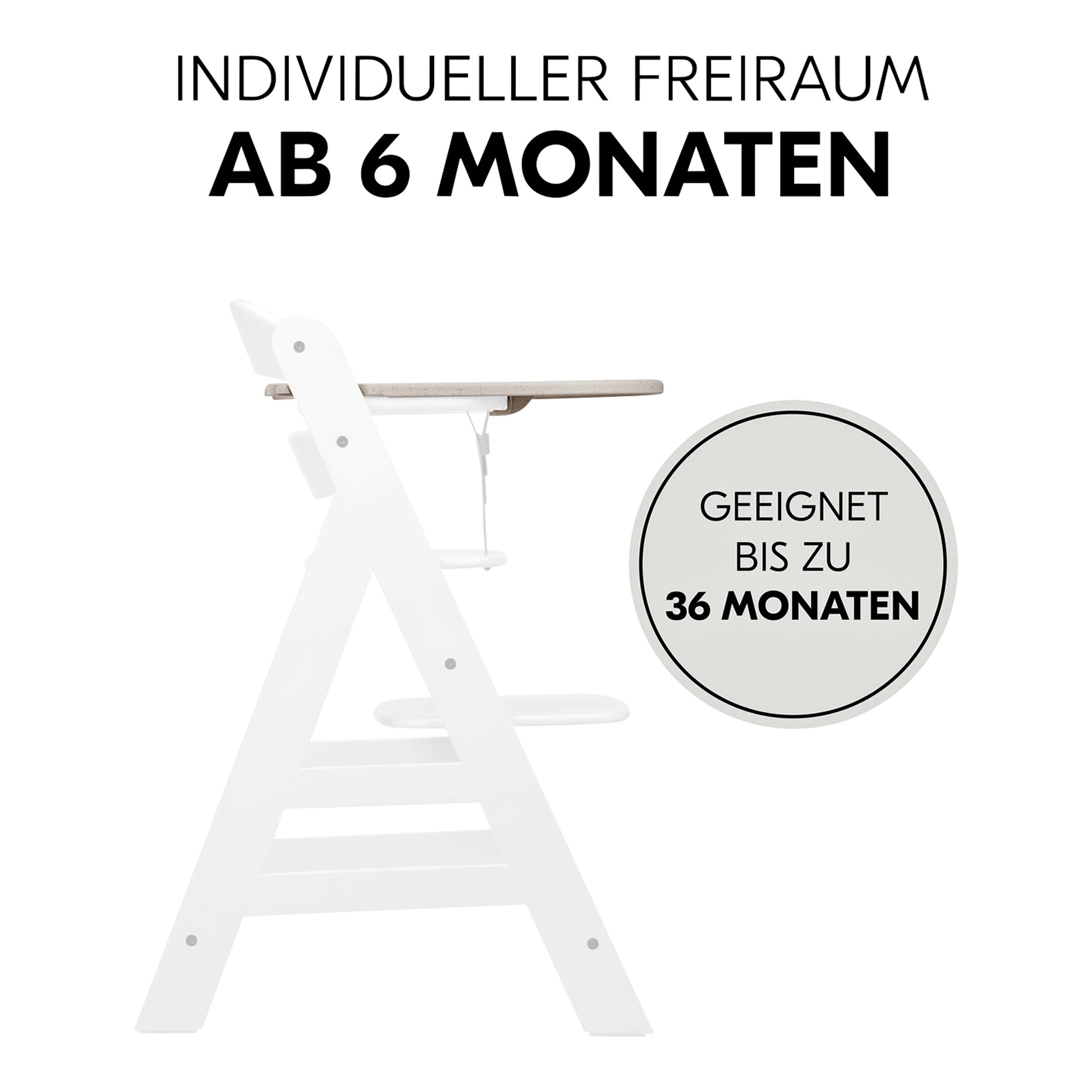 Hauck Hochstuhltisch Alpha Click Tray beige