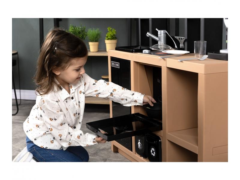 Smoby Spielküche Loft Voll ausgestattete Spielzeugküche im modernen Industrie-Look