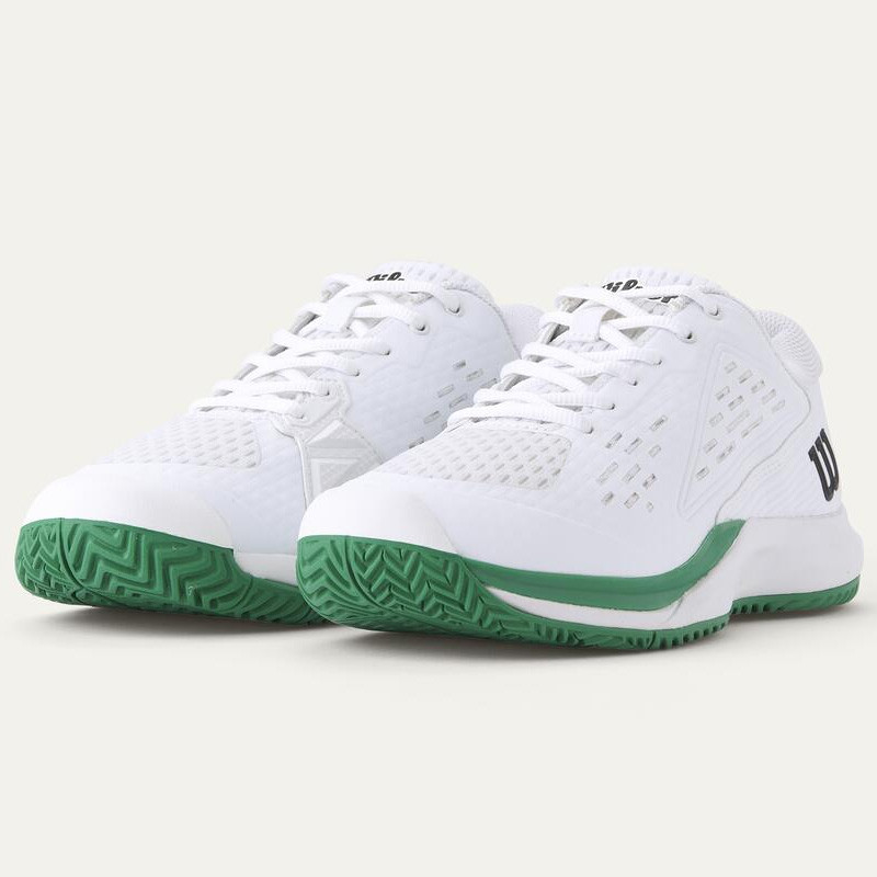 Rush Pro Ace junior blanc et vert - Chaussures de tennis enfants compétition