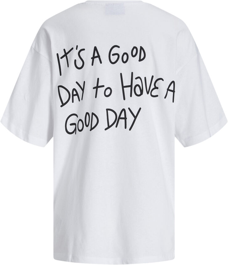 JJXX JXMILLOW LOOSE SS TEE JRS Bright white/its a good day