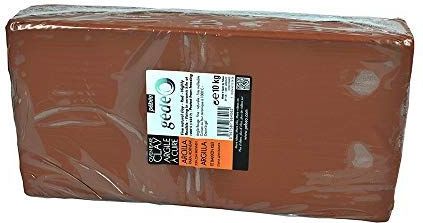 Pébéo - Gédéo rode bakklei, brood 10 kg – pottenbakkersklei, modellering van het menselijk lichaam, sculptuur aarde – rode klei om te bakken in pottenbakkersoven – 10 kg – rood