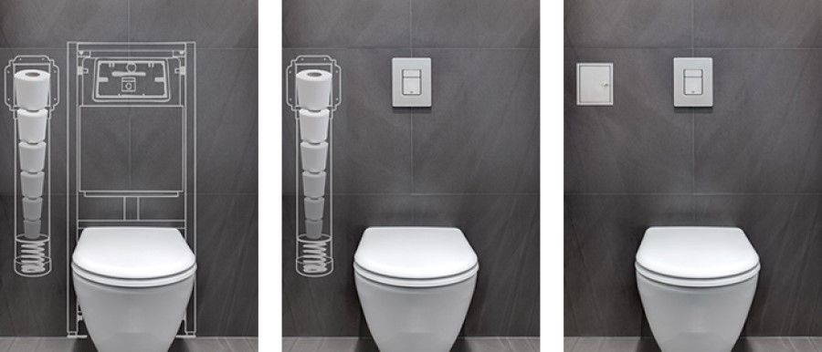 SCHADEMODEL: Etsero Roll-up closetrollen dispenser 13.7x77x13.5cm v. maximaal 6 rollen zwart