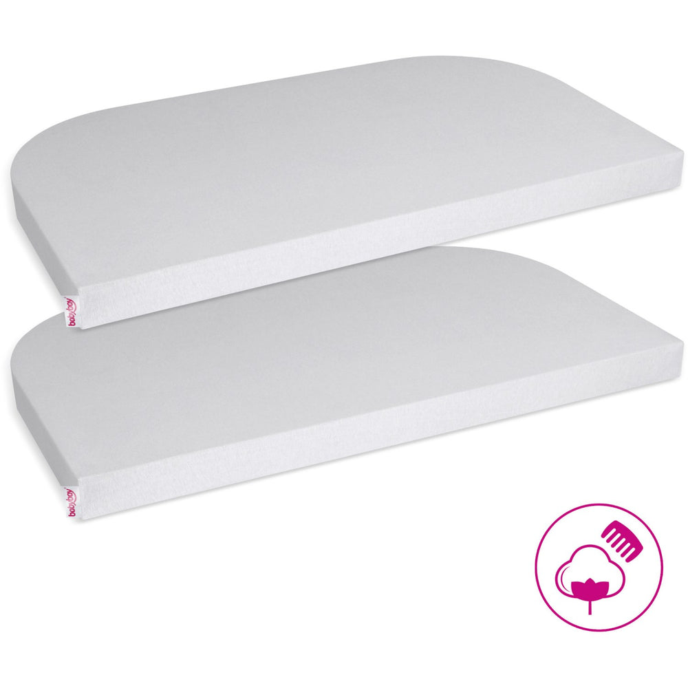 Køb babybay® Soft Grey Jersey Cover Deluxe Lagen 2-Pak Maxi, Midi, Boxspring, Comfort Og Comfort Plus