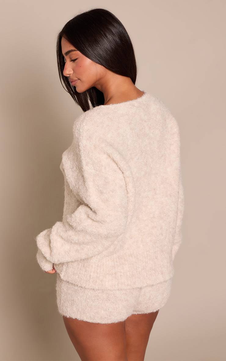 Avoine Short Mini En Maille Duveteuse Ajustée Petite