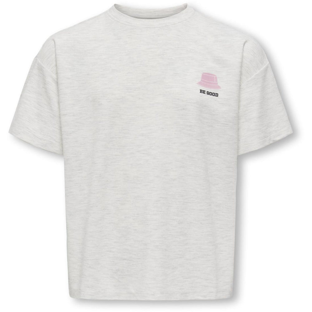 Køb kids ONLY Light Grey Melange Collage Kogbillie Ss Loose Bamse Top Jrs Noos