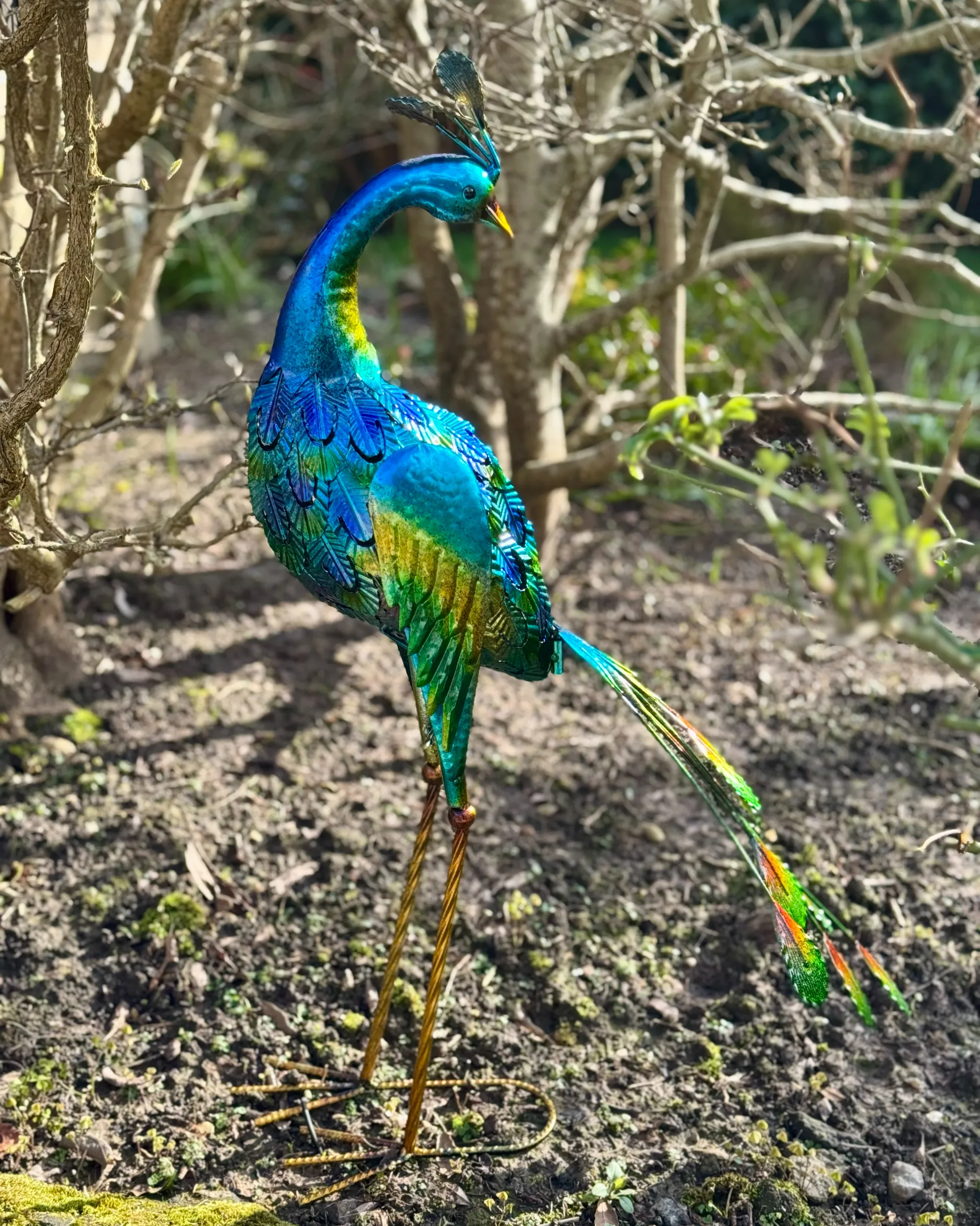 Tuinbeeld PEACOCK Blauw