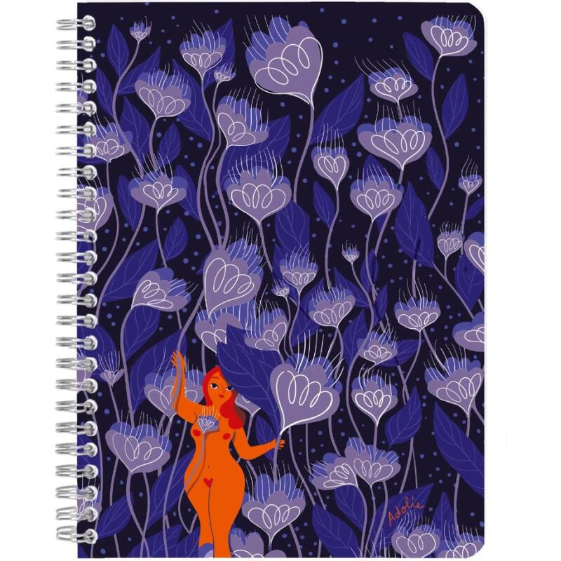 Adolie, Carnet reliure intégrale A5 14,8x21cm, 148 pages, ligné, ass.