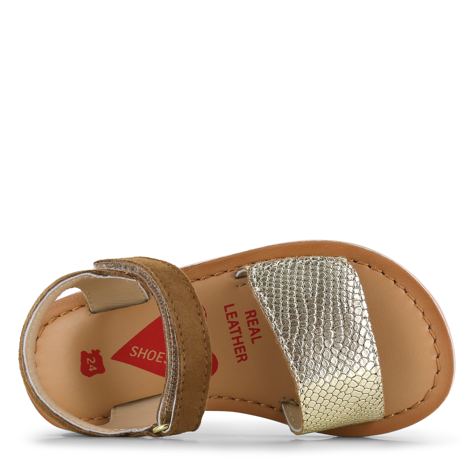 Shoesme cognac-goldene Sandale