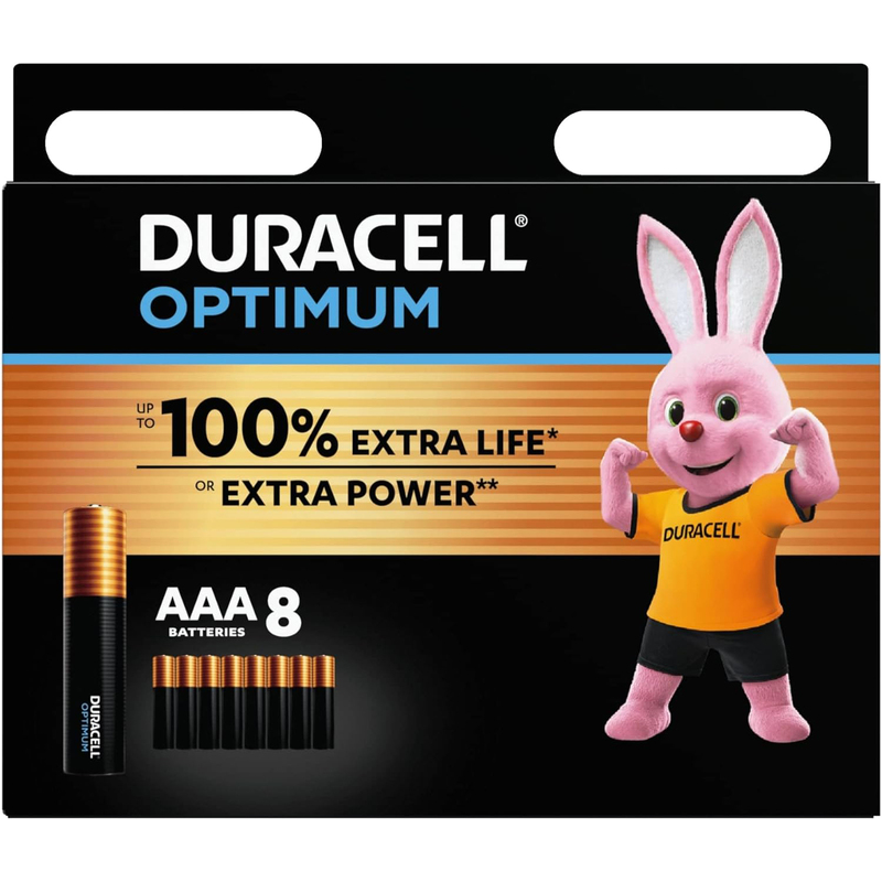 Duracell Batterien Optimum, AAA/LR03, 8 Stück