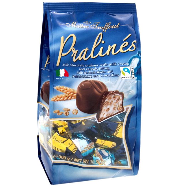 Maitre Truffout Praline Melkchocolade met Créme en Granen