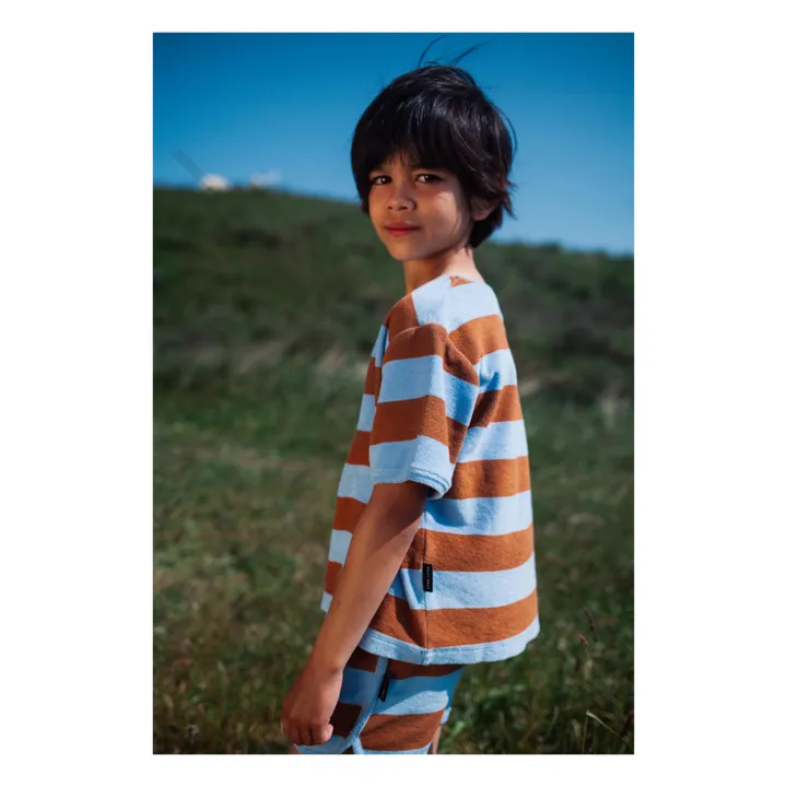 Daily Brat T-Shirt Rayure Eponge | Bleu ciel